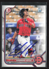 Eduardo Lopez Signed Autographed 2022 Bowman Paper Prospects #BP-134 Red Sox