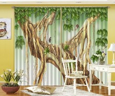 3D Vine Leaves ZHUA2466 Photo Curtain Window Blockout Fabric Amy 2023
