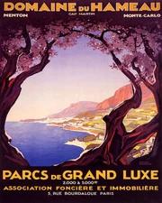 POSTER DOMAINE DU HAMEAU PARKS OF LUXURY FRENCH TRAVEL VINTAGE REPRO FREE S/H