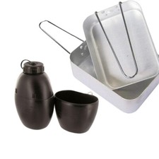 British Army 58 Pattern Water Bottle & Mess Tin Set - Kombat UK - Camping -