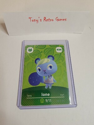 !SUPER SALE! IONE LONE # 434 Animal Crossing Amiibo Card SERIES 5 MINT CARD!