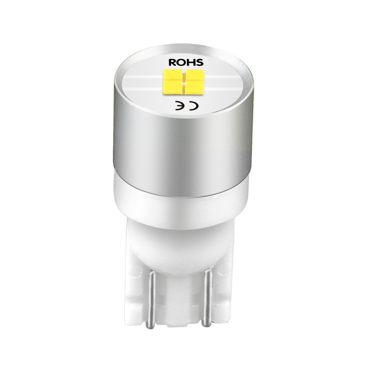 Alla White T10 194 168 LED Bulbs – Canbus License Plate & Side Marker, 2-Pack
