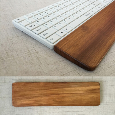 Natural Wood Laptop Mechanical Keyboard Wrist Rest Pad Hand Palm Support Holder