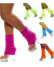 Legwarmers Neon Fluro 80s  Leg Warmers Costume Accessory