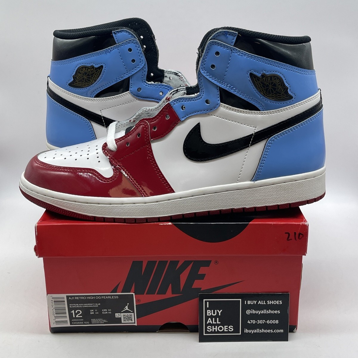 Size 12 Jordan Retro OG High Fearless 193154415070|