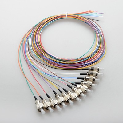 10pcs 1.5M 12 core Fiber Optic Cable Bundle Pigtail FC UPC 0.9 Single Mode FTTH