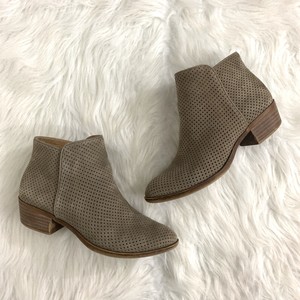 taupe perforated booties