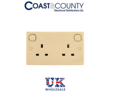 Clipsal Beige Caravan 13A Double Socket