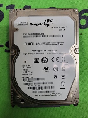 Seagate 2.5'' Momentus 5400.6 250GB SATA HDD ST9250315AS Hard Drive
