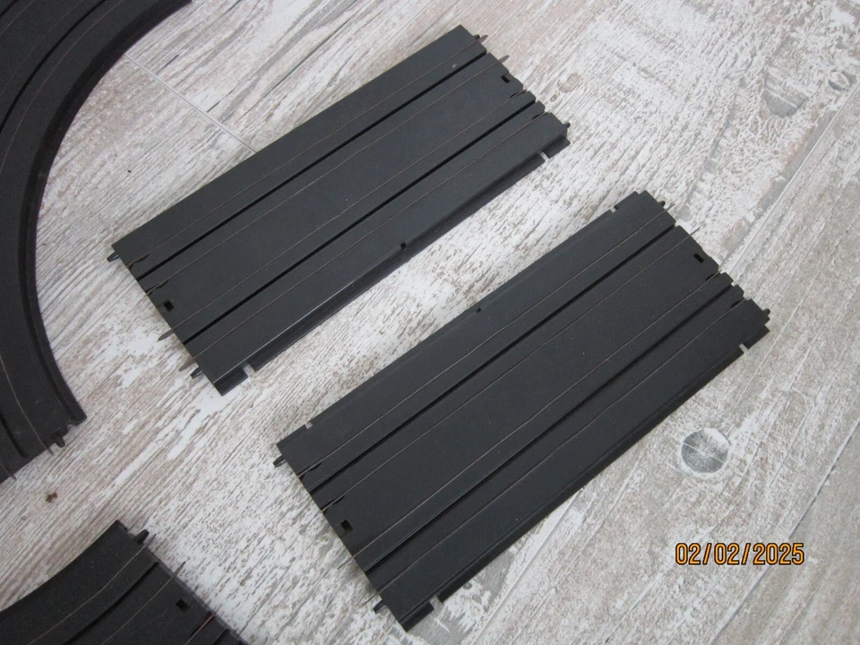 Lote de 4 vías de coche ranurado Marx curvas 2 rectas incluye pista terminal en muy buena condición Foto 4 de 4