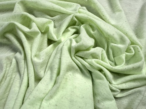 Soft Handle Single Jersey Fashion Fabric, Per Metre - Slub - Pastel Green