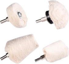 Polishing Ball Buffing Cotton Wheel 1/4 for Mag Rims Jewelry Chrome Drill Tool