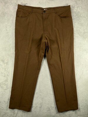 ALBERTO Ceramica Brown Tom Modern Pants Mens 42x32 Dress Pants Chino Flat Front
