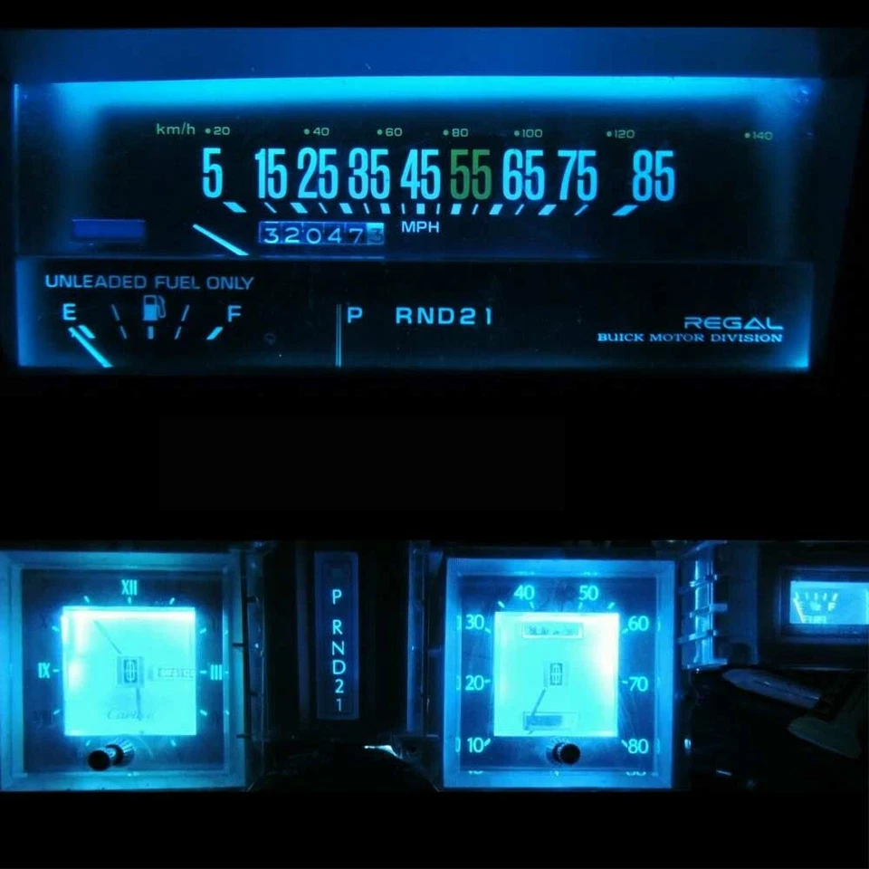 Cuadro de instrumentos LED azul hielo para camioneta Chevy 1973-1987 C10 C20 C30 Foto 4 de 4