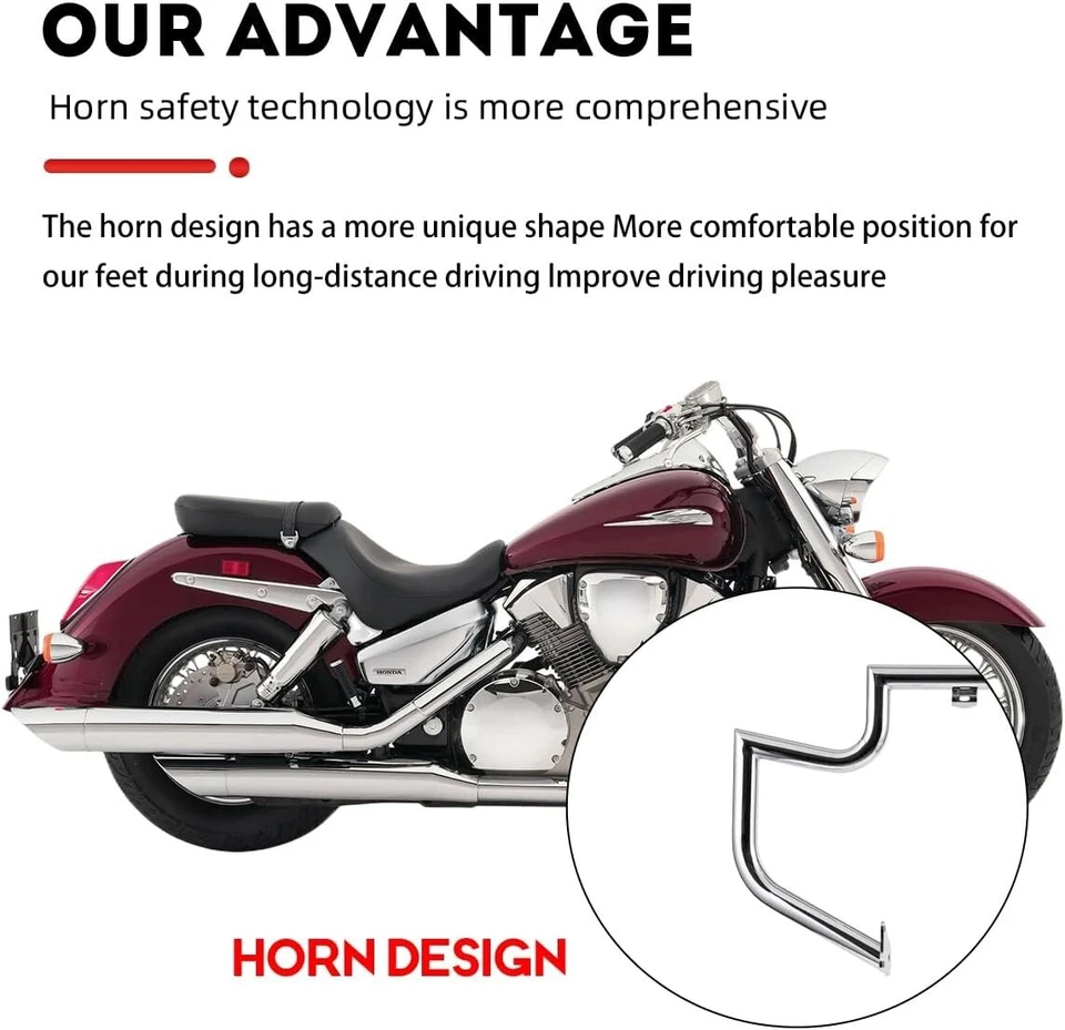 Protector de motor Highway Crash Bar cromo apto para Honda Fury VT1300CX 2010-2024 PERSONALIZADO Foto 3 de 4