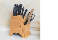 Wood Kitchen Knife Holder Bamboo Scissors Chopstick Storage Shelf Rack Organizer