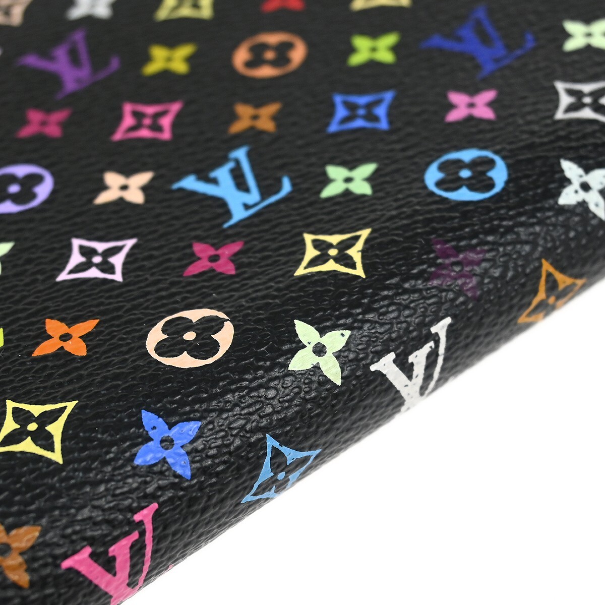 Louis Vuitton Black Multicolor Zippy Wallet M60243 CA2126 185370