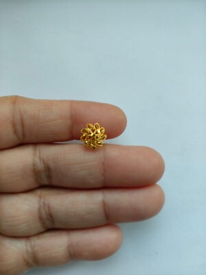 Gold Plated Nose Stud Push Back Nose Pin Indian Jewelry Piercing Stud  Wedding