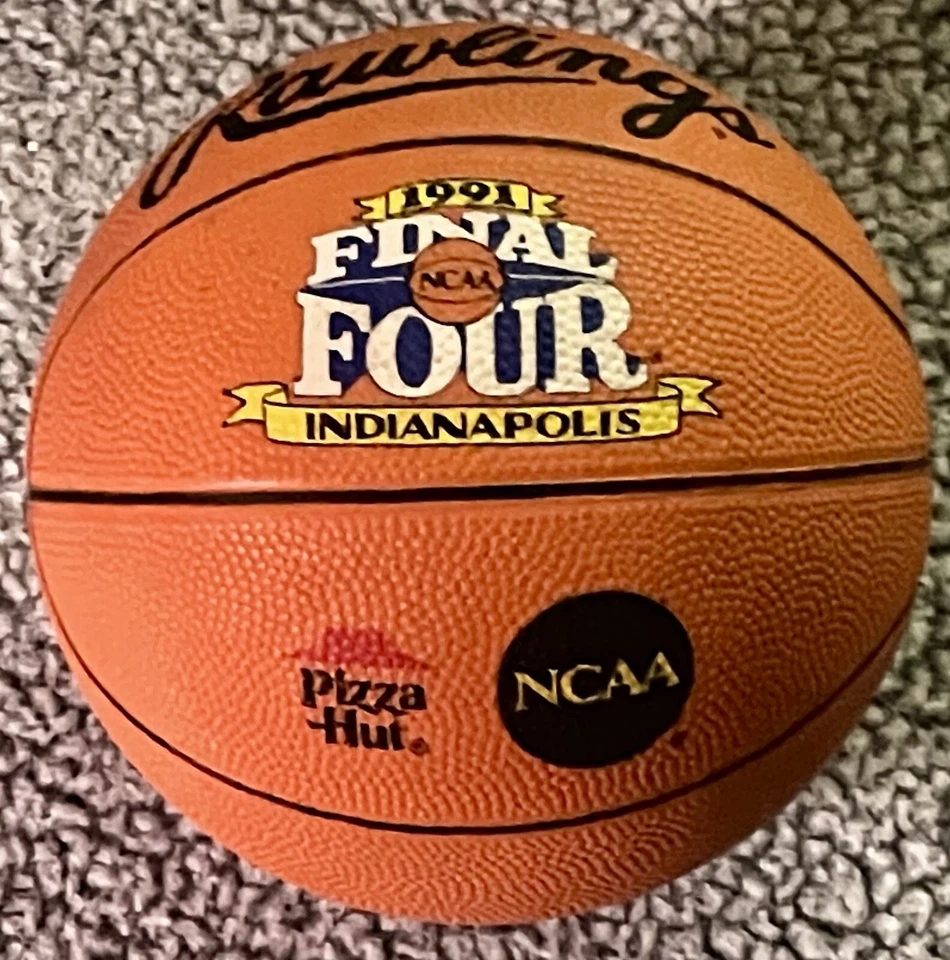 Baloncesto NCAA Final Four Indianápolis 1991 Vintage Pizza Hut Rawlings Mini Foto 2 de 4