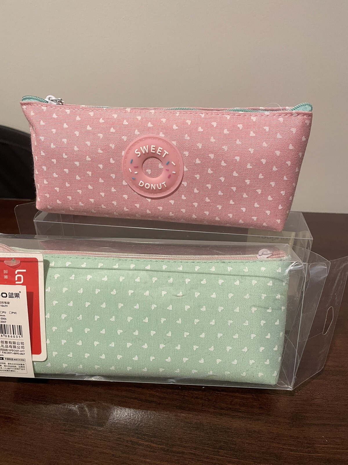 Set 2 Multi Cosmetic Pen Bangs Mini School Pencil Case Stationery Pouch Box Cute