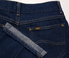Vintage 1970-80s Lee Riders Dark Denim Union Made USA Womens 12 Fit 27W Jeans