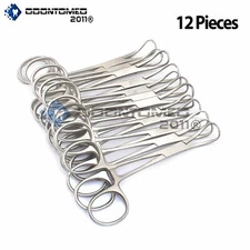 12 PCS Perforating Graspin BACKHAUS TOWEL CLAMP 5.5"+ 3.5" Surgical Medical New