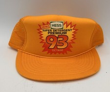 Vintage 80s Hess Super Detergent Premium 93 Octane Trucker Adjustable Hat
