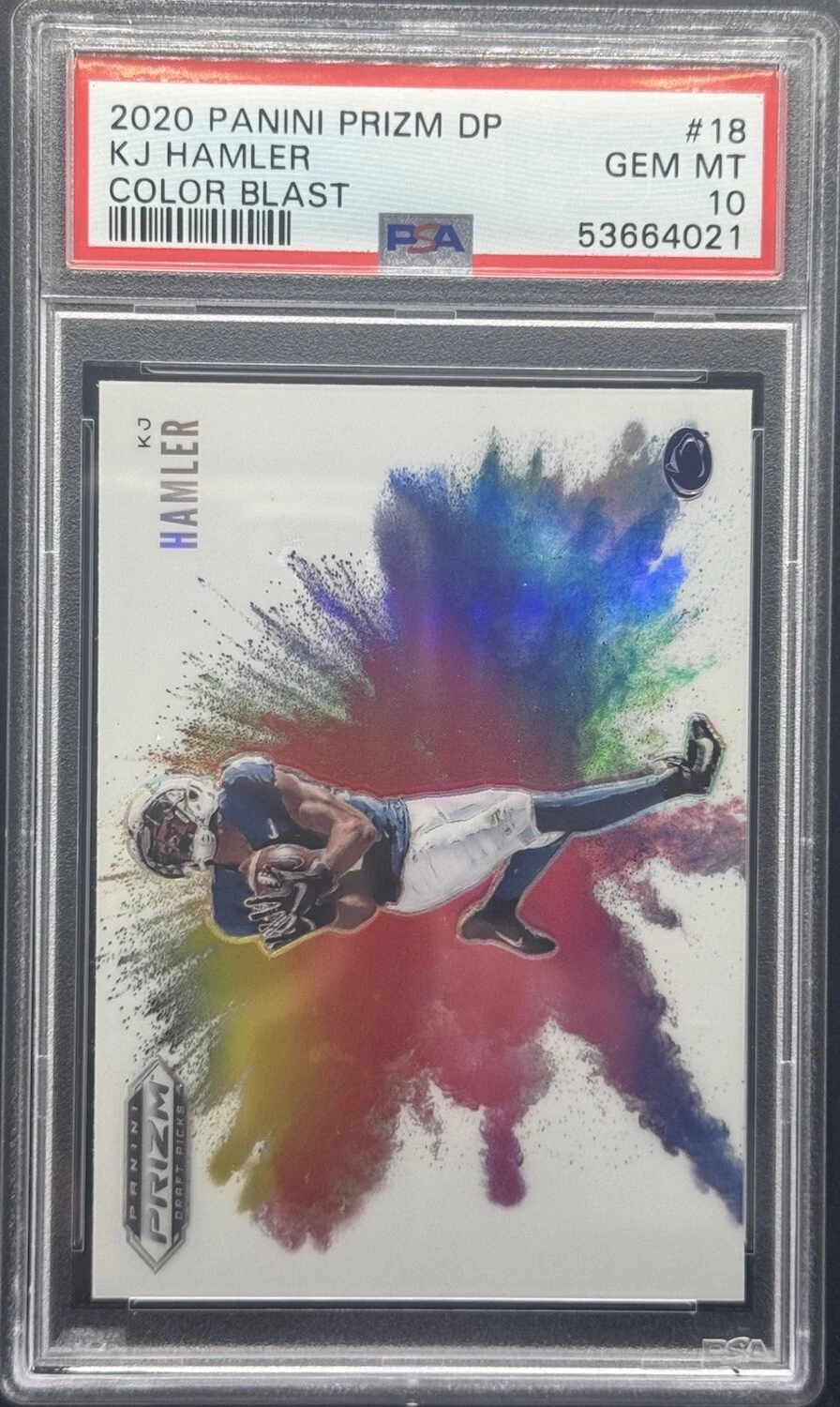KJ Hamler Panini Prizm Draft Picks Color Blast #18 Base