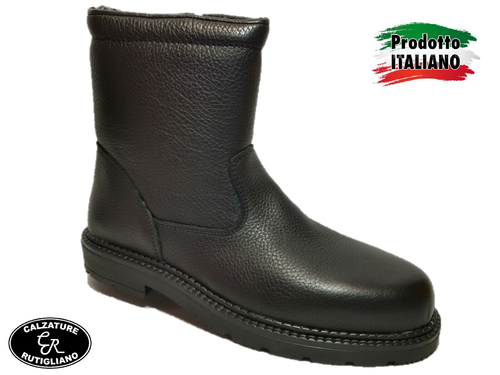 SCARPE UOMO STIVALI NERO MADE IN ITALY VERA PELLE CERNIERA FODERA PELLICCIA  999 | eBay