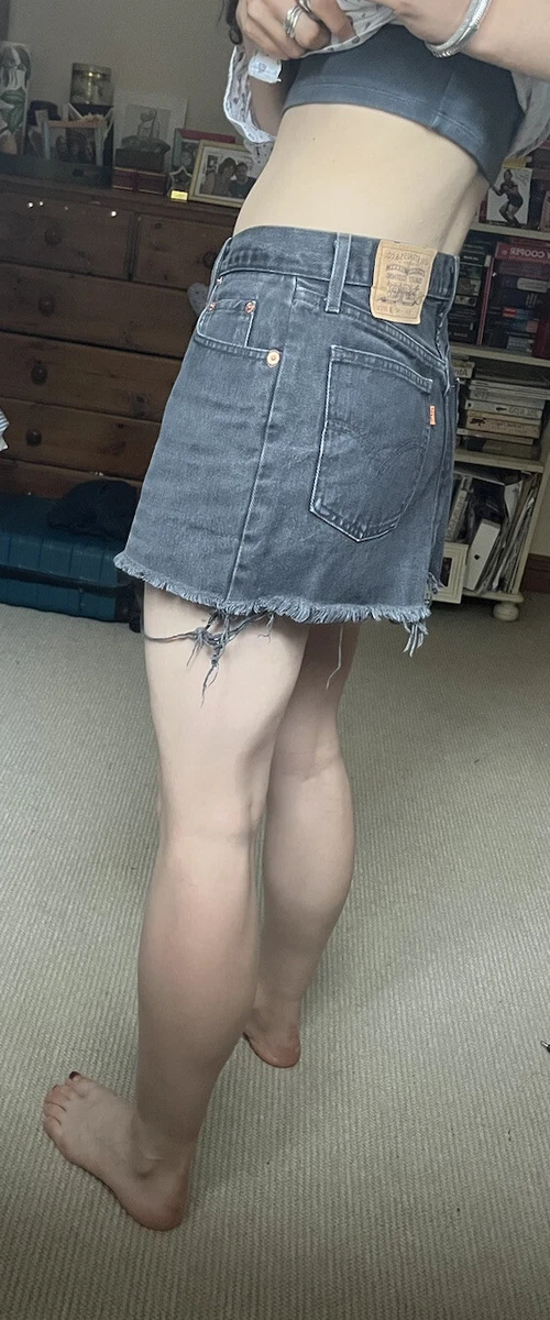 Levi's grey top denim skirt