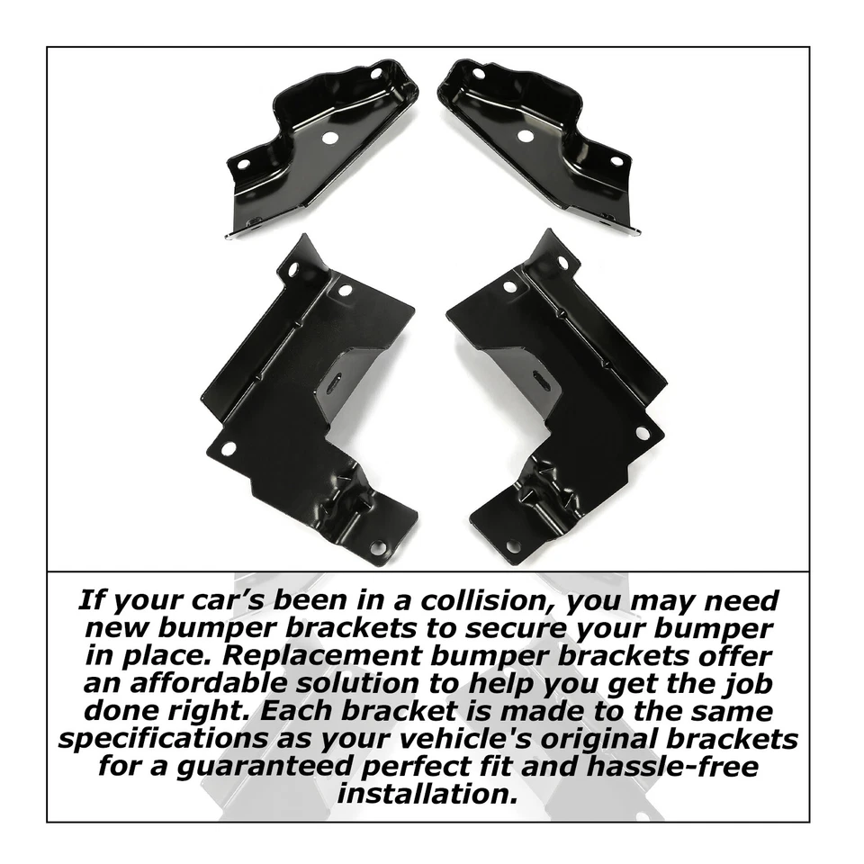 4PCS Front Steel Bumper Brackets Set For 2003-2006 Chevrolet Silverado 1500-3500 - Image 4 of 4