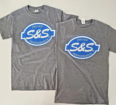 2 shirts S&S Adult sz Small S Cycle Proven Performance gray white logo T-Shirt