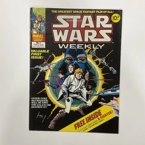 Star Wars Weekly 1 Fine Fn 6.0 With Insert 1978 Marvel Rare