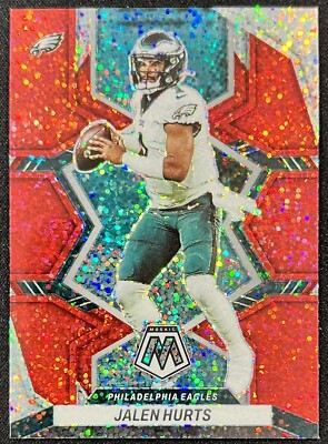 2022 PANINI MOSAIC JALEN HURTS RED SPARKLE EAGLES REDEMPTION PACK