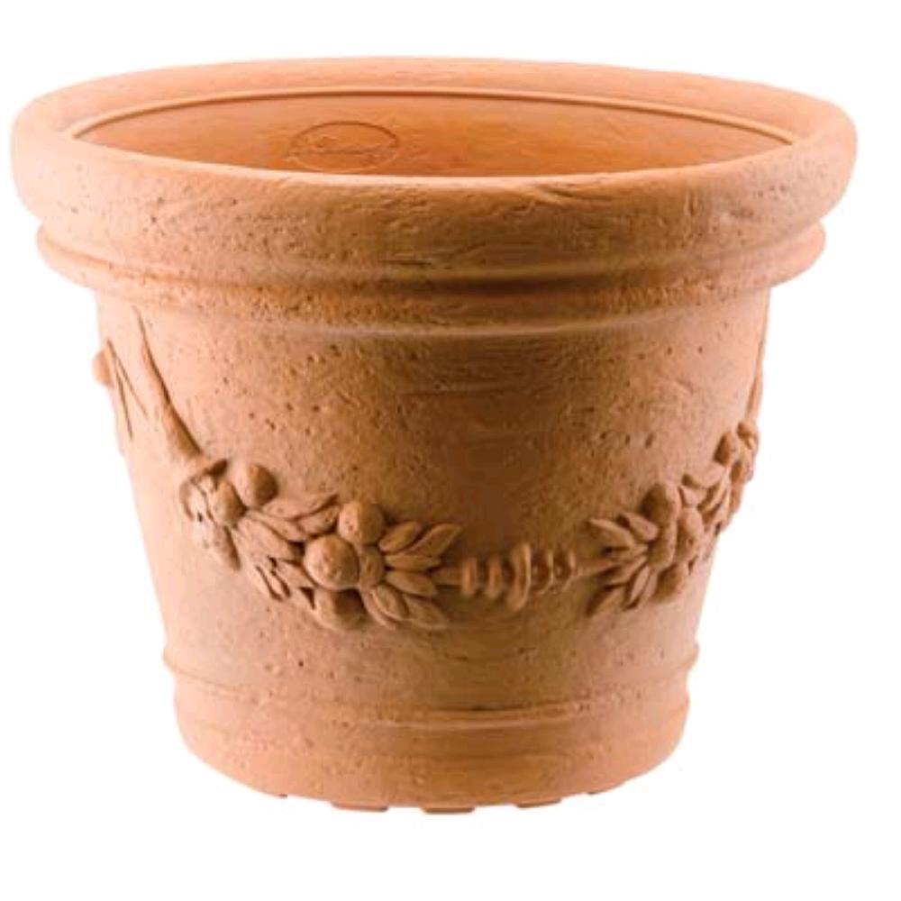 Vaso Tondo Elios Pottery Collection Gdm Resina Terracotta Cm 45 H.Cm 33 - 1 Pz