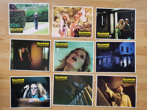 JOHN CARPENTER - Halloween -9 scarce German lobby cards 1978 Jamie Lee Curtis