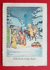 Künstler Glückwunsch AK WEIHNACHTEN 1936 Engel Schutzengel  ( 19788