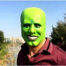 Green Masks Jim Carrey Movie Novelty Monster Carry Latex Cosplay Mask Halloween