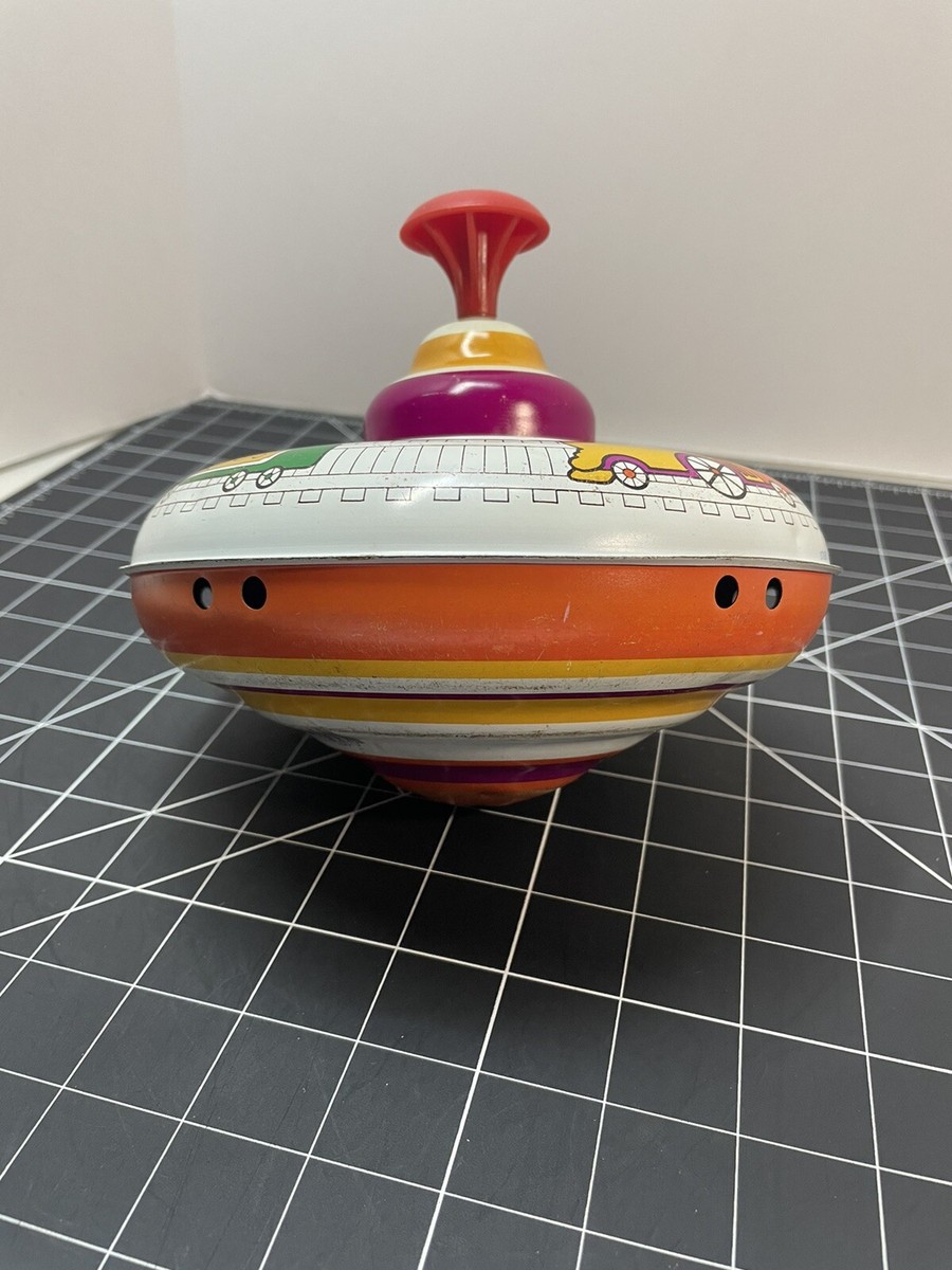 Vintage Spinning Top Toy with Children on Train design Bryan Vintage Spinning Top Toy with Children on Train design Bryan
