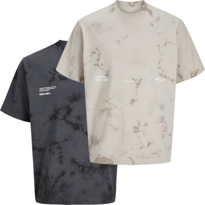 JACK & JONES Herren T-Shirt Jcoopus Baumwolle Gummiprint Oversize Fit