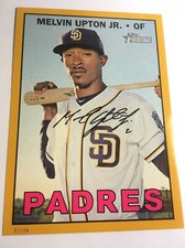 2016 Topps Heritage High Number 5x7 Melvin Upton Jr. Blue Jays 515 01/10 Gold