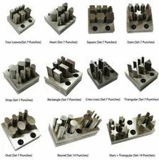 Disc Cutter Punch Cutting Craft Working Metal Jewelry Tool Heart - Star - Square