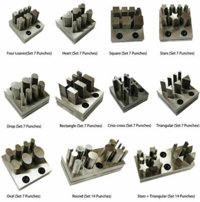 Disc Cutter Punch Cutting Craft Working Metal Jewelry Tool Heart - Star - Square