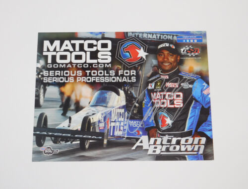 Antron Brown NHRA Matco Tools 2011 Drag Racing Autograph Promo Hero Card SIGNED - Picture 1 of 2