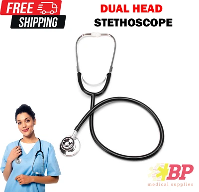 Ever Ready First Aid 143200 Medical EMT Dual Head Stethoscope - Black