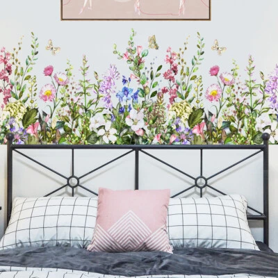 1x Flower Grass Wall Stickers Art Decal Mural Living Room Wall Background Decor - image 1 of 4
