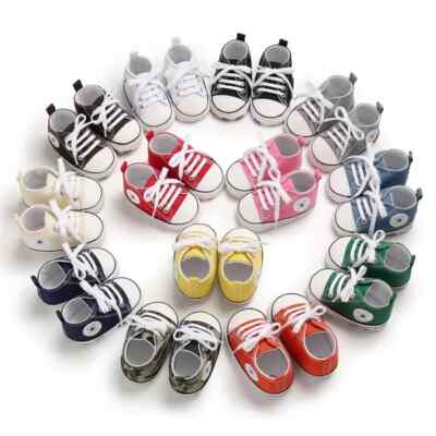 Canvas Sneakers Baby Boys Girls Shoes First Walkers Infant Toddler Anti-Slip