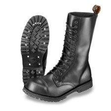 Pure Trash 14-Loch Springerstiefel Ranger Boots Stahlkappe Punk Gothic 47