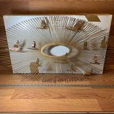 70's Curtis Jere Flying Birds Style Mid Century Modern Sunburst Wall Sculpture