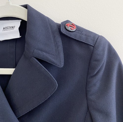 Moschino Cheap & Chic ITALY women US 4 unlined blazer navy blue nautical sailor - Bild 3 von 12